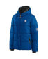 Фото #3 товара Women's Royal Philadelphia 76ers Plush Puffer Full-Zip Jacket