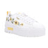 Фото #2 товара Puma Mayze Floral Embroidered Platform Lace Up Womens White Sneakers Casual Sho