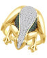 ფოტო #1 პროდუქტის Diamond Frog Statement Ring (1/2 ct. t.w.) in Gold over Sterling Silver