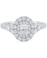 ფოტო #3 პროდუქტის Diamond Oval Double Halo Engagement Ring (1 ct. t.w.) in 14k White Gold