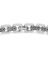 Men's Black Diamond Link Bracelet (1 ct. t.w.) in Sterling Silver