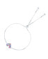 ფოტო #1 პროდუქტის Cubic Zirconia Micro Pave Heart Adjustable Bolo Bracelet in Sterling Silver (Also in 14k Gold Over Silver)
