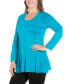 Фото #2 товара Women's Plus Size Poised Swing Tunic Top