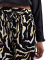 Nobody's Child Melody wide leg trouser in zebra print