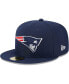 Фото #3 товара Men's Navy New England Patriots Camo Undervisor 59FIFTY Fitted Hat