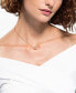 ფოტო #3 პროდუქტის Rose Gold-Tone Crystal Flower Pendant Necklace, 14-7/8" + 2" extender