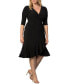 Plus Size Whimsy Ruffled Midi Wrap Dress