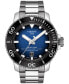 ფოტო #1 პროდუქტის Men's Swiss Automatic Seastar Stainless Steel Bracelet Watch 46mm