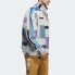 Фото #6 товара Куртка мужская adidas originals 三листник Спортивно-шахматный ветровик с высоким воротником модель ED5511 белого цвета