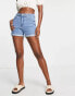 Vero Moda denim mom shorts in light blue Helles Jeansblau, XS - EU 34 - фото #3