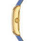 Фото #2 товара Women's The Eleanor Blue Leather Strap Watch 19mm