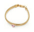 Фото #1 товара Romantic Gold Plated Rose Crystal Bracelet LJ2238