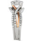 ფოტო #3 პროდუქტის Diamond Halo Bridal Set (1-1/3 ct. t.w.) in 14k White & Rose Gold