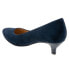 Фото #5 товара Trotters Kiera T1805-405 Womens Blue Leather Slip On Pumps Heels Shoes