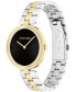 ფოტო #2 პროდუქტის Women's Gleam Two-Tone Stainless Steel Bracelet Watch 32mm