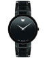 ფოტო #1 პროდუქტის Men's Swiss Sapphire Black PVD Stainless Steel Bracelet Watch 39mm