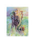 Фото #1 товара Картина холст 'Мать и сын слонов радужных цветов' от michelle Faber - 14" x 19" Trademark Global