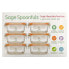 Фото #1 товара Контейнеры для еды Sage Spoonfuls Tough Glass Baby Food Jars 6 шт, 4 унции (120 мл) каждый