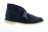 Clarks Desert Boot 26162400 Mens Blue Leather Lace Up Chukkas Boots 13