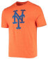 Men's Heathered Orange New York Mets Weathered Official Logo Tri-Blend T-shirt