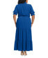 ფოტო #2 პროდუქტის Plus Size Smocked Tiered Maxi Dress