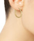 Snake Texture Hoop Earrings in 10k Gold 50mm