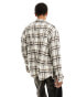 Liquor N Poker zip through check flannel shirt in multi