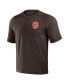 Men's NFL x Darius Rucker Collection by Brown Cleveland Browns Washed Raglan Henley T-shirt