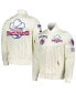 Men's Cream Texas Rangers Cooperstown Collection Pinstripe Retro Classic Satin Full-Snap Jacket