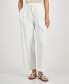 Фото #1 товара Women's Belted Pleated-Front Ankle Pants