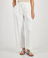 ფოტო #1 პროდუქტის Women's Belted Pleated-Front Ankle Pants