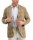 Фото #4 товара Men's Plaid Linen Notch Lapel Blazer, Created for Macy's