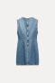 TRF DENIM DRESS WITH MIRRORS