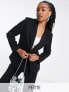 Фото #1 товара Extro & Vert Petite perfect basic jersey fitted blazer in black co-ord