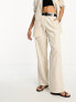 Фото #1 товара NA-KD co-ord tailored trousers in beige