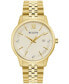 Фото #1 товара Men's Classic Diamond Accent Gold-Tone Stainless Steel Bracelet Watch 41mm