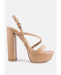 ფოტო #1 პროდუქტის Slegs slingback block high heeled sandals
