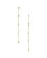 ფოტო #1 პროდუქტის Linear Baguette Earrings in 18K Gold Plating