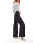 ONLY Juicy high waisted wide leg jeans in washed black