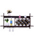 Фото #5 товара Wall Mount Wine Rack with Glass Holder and Storage Shelf