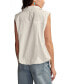 Фото #1 товара Women's Cotton Sleeveless Bubble Hem Shirt