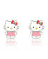 ფოტო #3 პროდუქტის Sanrio Light Pink Shirt Crystal Stud Earrings