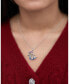 Фото #2 товара Disney the Little Mermaid Ariel Rainbow Crystal Silver Flash Plated Pendant Necklace, 18"