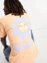 Obey petal backprint t-shirt in orange