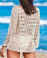 Фото #2 товара Women's Ivory Off-Shoulder Crochet Cover-Up