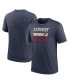 Фото #1 товара Men's Heather Navy Boston Red Sox Cooperstown Collection Local Stack Tri-Blend T-Shirt