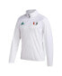 Фото #3 товара Men's White Miami Hurricanes Sideline AEROREADY Raglan Sleeve Quarter-Zip Jacket