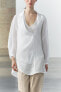 Zw collection long asymmetric blouse
