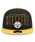 Men's Black, Gold Pittsburgh Steelers Headline 9FIFTY Snapback Hat