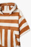 Striped terry poncho - limited edition